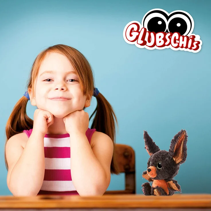 NICI 46304 Glubschis Kuscheltier Halloween Fledermaus, Flauschiges Plüschtier mit großen Glitzeraugen, süßes Stofftier für Kinder und Kuscheltierliebhaber – Bild 6