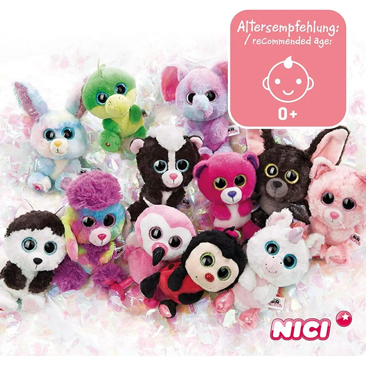 NICI 46304 Glubschis Kuscheltier Halloween Fledermaus, Flauschiges Plüschtier mit großen Glitzeraugen, süßes Stofftier für Kinder und Kuscheltierliebhaber – Bild 5
