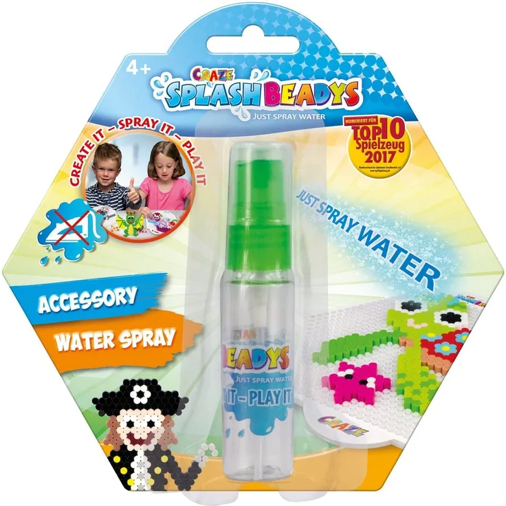 Craze 10594 Bügelperlen Bastelperlen Splash Beadys Water Spray, Wassersprüher, bunt
