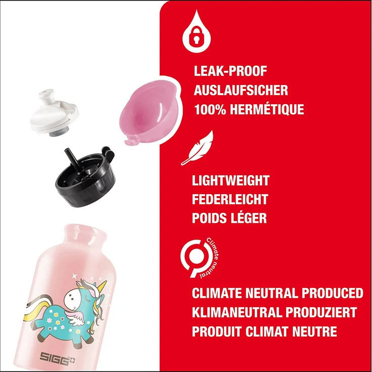 SIGG Trinkflasche Kids Bottles Einhorn 0. 3 Liter – Bild 3