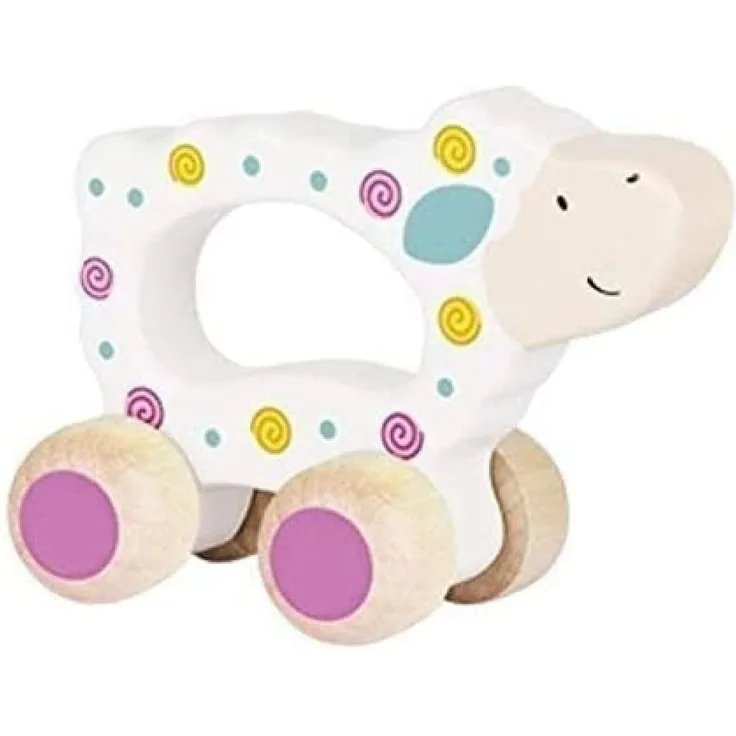 goki 55906 Greiftier "Schaf" Schiebetier Holz