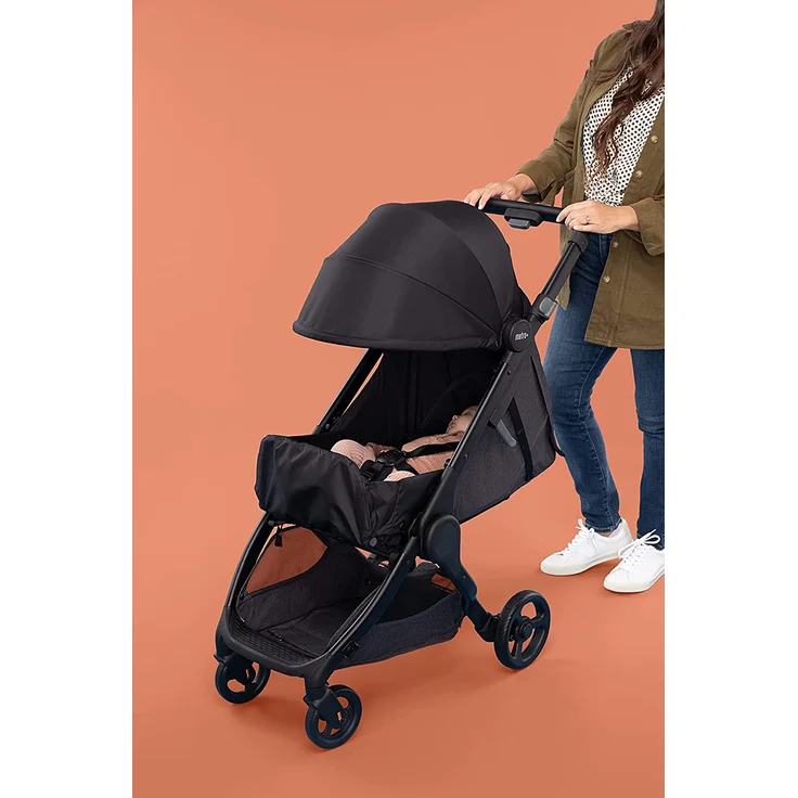 Ergobaby Metro+ Kinderwagen Buggy mit Liegefunktion, Kinder-Buggy Zusammenklappbar Autositz Kompatibel Klein Leicht Kompakt (Schwarz, Metro+) – Bild 5