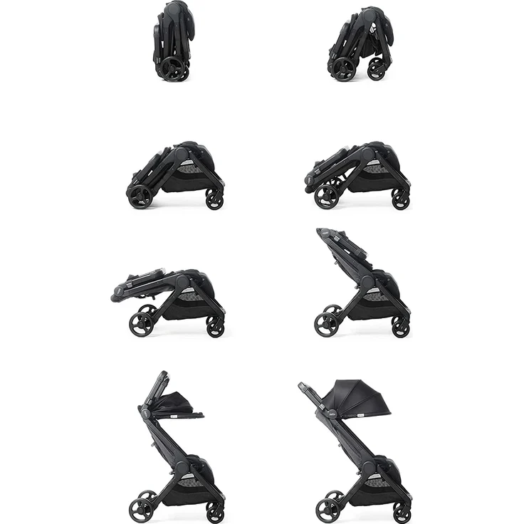 Ergobaby Metro+ Kinderwagen Buggy mit Liegefunktion, Kinder-Buggy Zusammenklappbar Autositz Kompatibel Klein Leicht Kompakt (Schwarz, Metro+) – Bild 7