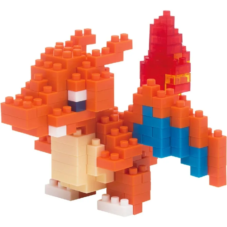 Dark Horse Comics MBPM_008 nanoblock-NBPM-008-Pokemon Pokemon Charizard Figur 8Cm, Mehrfarbig