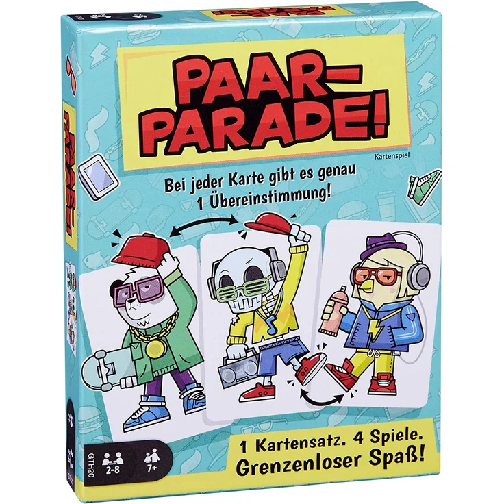 Mattel Games - GTH20 Paar-Parade Kartenspiel, Gesellschaftsspiel, Familienspiel ab 7 Jahren – Bild 4