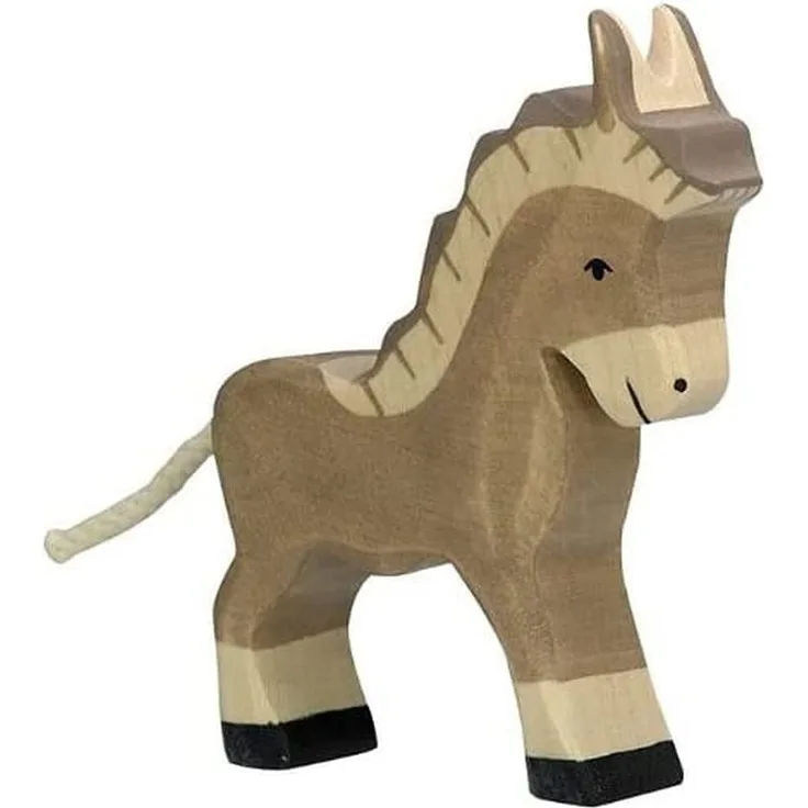 Holztiger 80049 - Esel klein - Holzfigur, Spielfigur