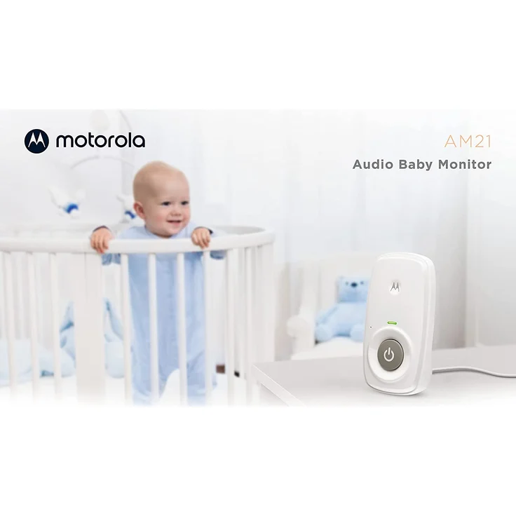 Motorola Nursery AM21/MBP21 Babyphone Audio - Digitales Babyfon mit DECT-Technologie zur Audio-Überwachung - 300 Meter Reichweite - Mikrofon mit hoher Empfindlichkeit, 1 Stück (1er Pack) – Weiß – Bild 11