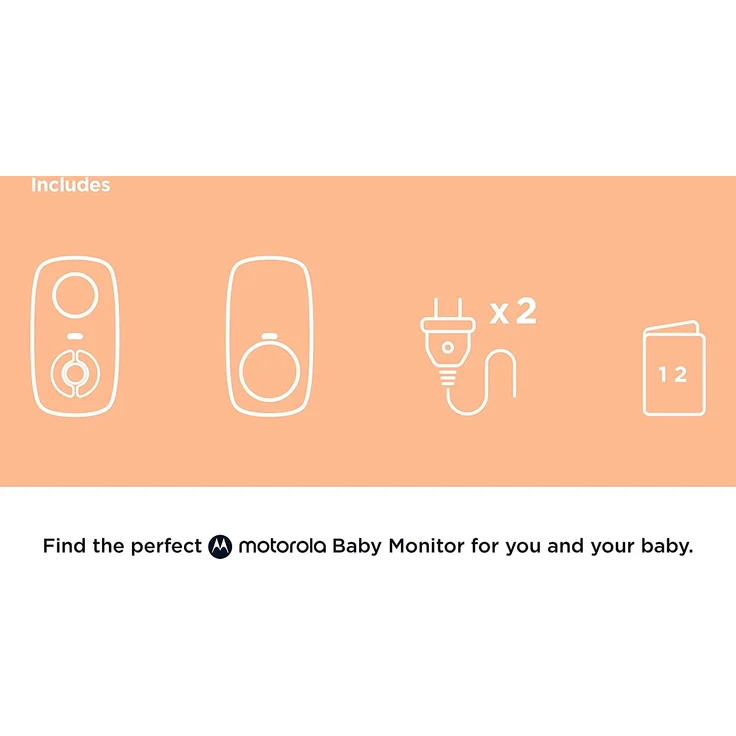 Motorola Nursery AM21/MBP21 Babyphone Audio - Digitales Babyfon mit DECT-Technologie zur Audio-Überwachung - 300 Meter Reichweite - Mikrofon mit hoher Empfindlichkeit, 1 Stück (1er Pack) – Weiß – Bild 10