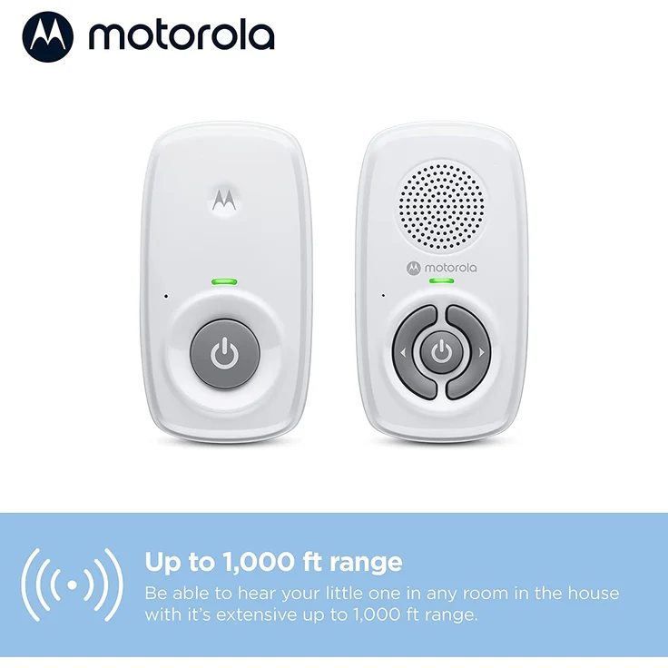 Motorola Nursery AM21/MBP21 Babyphone Audio - Digitales Babyfon mit DECT-Technologie zur Audio-Überwachung - 300 Meter Reichweite - Mikrofon mit hoher Empfindlichkeit, 1 Stück (1er Pack) – Weiß – Bild 3