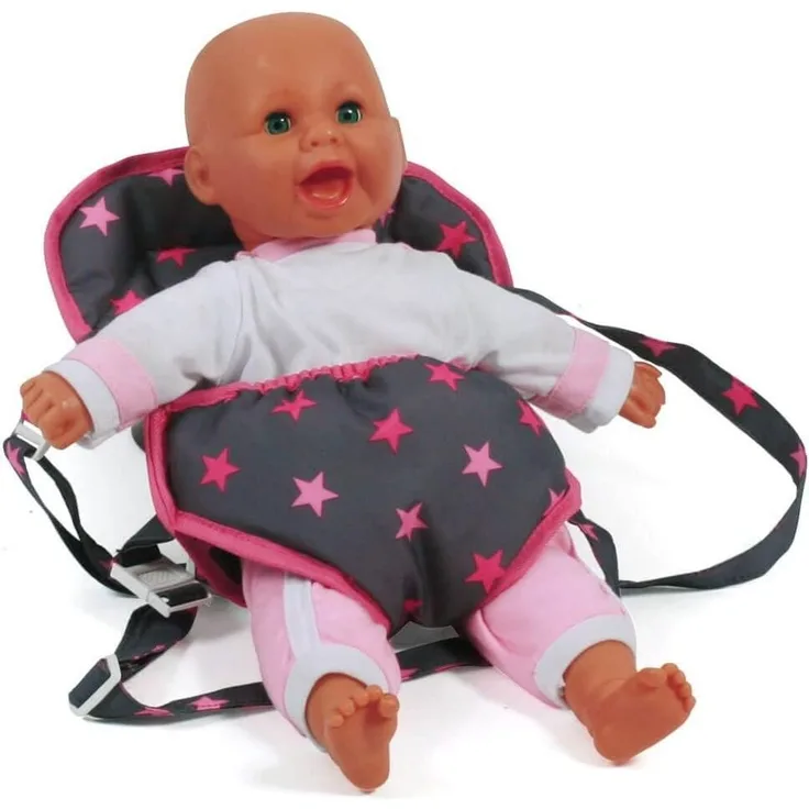 Bayer Chic 2000 782 82 Puppen-Tragegurt, Puppentrage, Sternchen pink