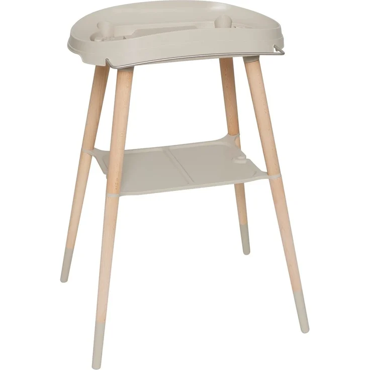 Bebe-Jou Badewannenständer Sense Taupe mit schönen Holzbeinen – Bild 1