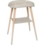 Bebe-Jou Badewannenständer Sense Taupe mit schönen Holzbeinen