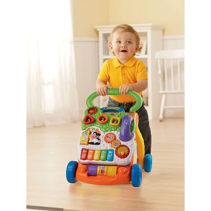 VTech Baby Spiel- und Laufwagen – Lauflernwagen mit regulierbarer Geschwindigkeit, Musik und abnehmbarem Spielboard – Für Kinder von 12-36 Monaten – Bild 2