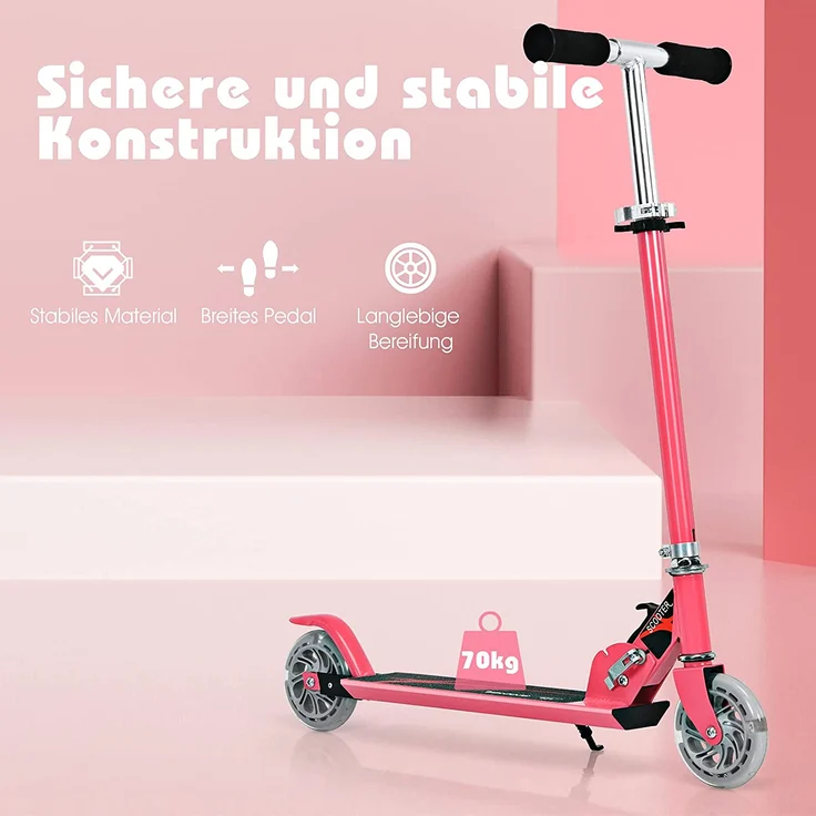 COSTWAY Scooter h?henverstellbar Kinder Roller klappbar Cityroller f¨¹r Kinder ab 4 Jahre – Bild 8
