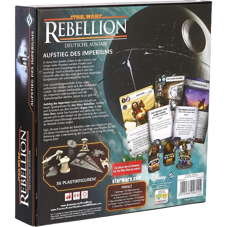 Asmodee Fantasy Flight Games FFGD3006 Star Wars: Rebellion - Aufstieg des Imperiums - Erweiterung, Experten-Spiel, Deutsch – Bild 2