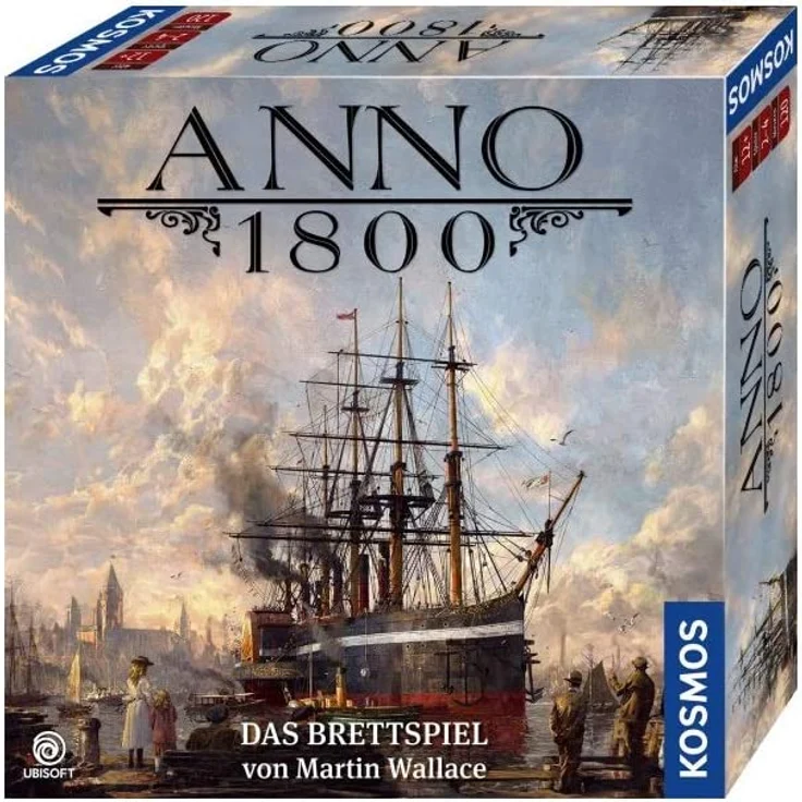 KOSMOS 680428 'Anno 1800', Aufbau-Strategiespiel, Brettspiel für 2-4 Spieler, ab 12 Jahren, mit Originalgrafiken, Spieldauer 120 Minuten – Bild 1