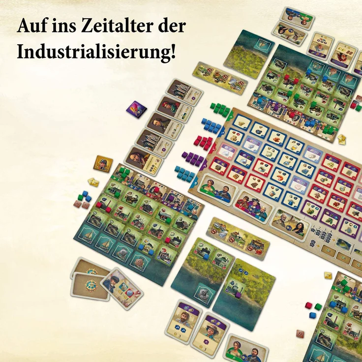 KOSMOS 680428 'Anno 1800', Aufbau-Strategiespiel, Brettspiel für 2-4 Spieler, ab 12 Jahren, mit Originalgrafiken, Spieldauer 120 Minuten – Bild 6