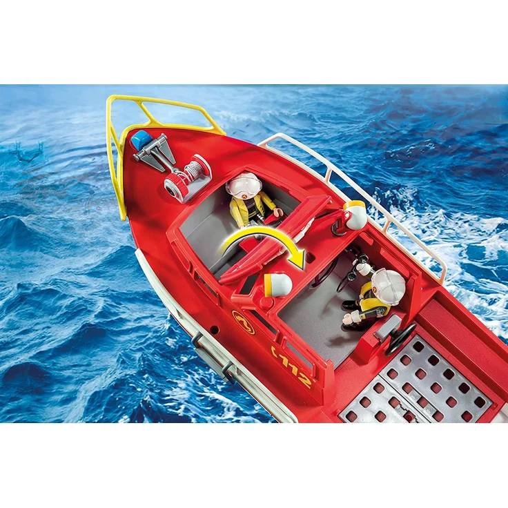 Playmobil 70147 City Action Feuerlöschboot, bunt – Bild 3