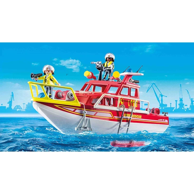 Playmobil 70147 City Action Feuerlöschboot, bunt – Bild 2
