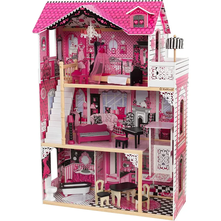 KidKraft 65093 Puppenhaus Amelia, Mehrfarbig