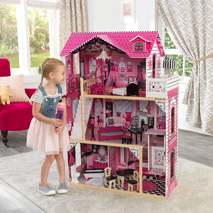 KidKraft 65093 Puppenhaus Amelia, Mehrfarbig – Bild 2