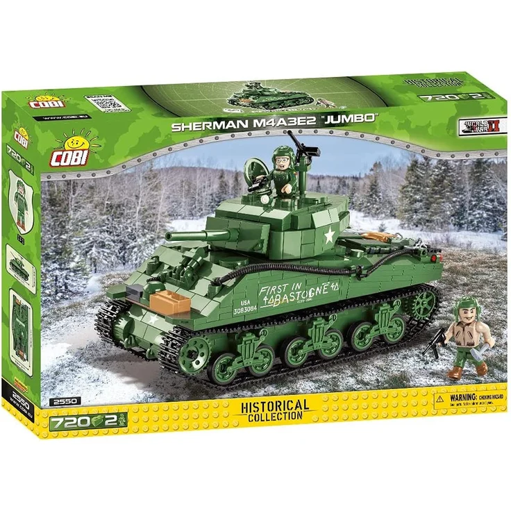 COBI HC WWII Sherman M4AE2 Jumbo 2fig. 720kl 2550 – Bild 2