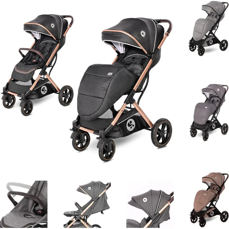 Lorelli Kinderwagen Storm Buggy, Fußabdeckung, PU-Räder, Sonnendach, verstellbar schwarz