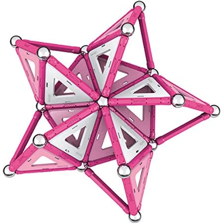 Geomag, Classic Pink 344, Magnetkonstruktionen und Lernspiele, Konstruktionsspielzeug, 104-teilig – Bild 5