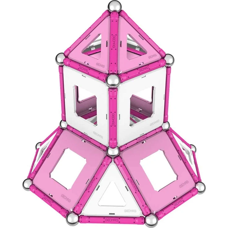 Geomag, Classic Pink 344, Magnetkonstruktionen und Lernspiele, Konstruktionsspielzeug, 104-teilig – Bild 2