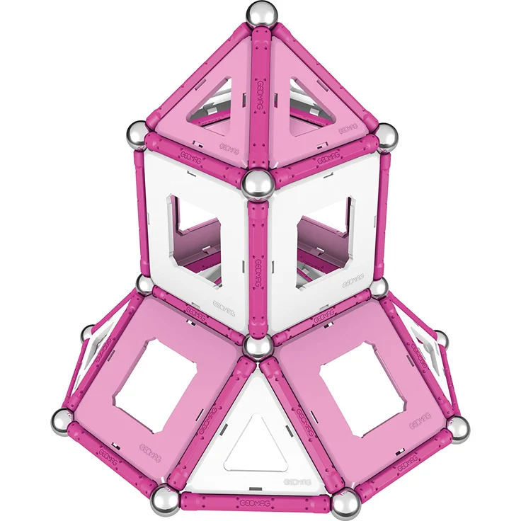 Geomag, Classic Pink 344, Magnetkonstruktionen und Lernspiele, Konstruktionsspielzeug, 104-teilig – Bild 8