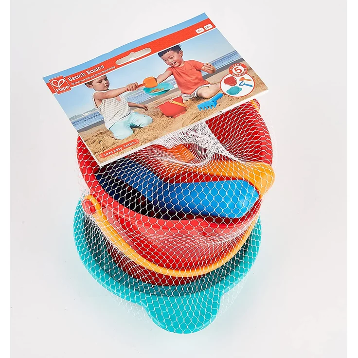 Hape E4056 - Grundausstattung Strandspielzeug, Sandspielzeug, mehrfarbig – Bild 3