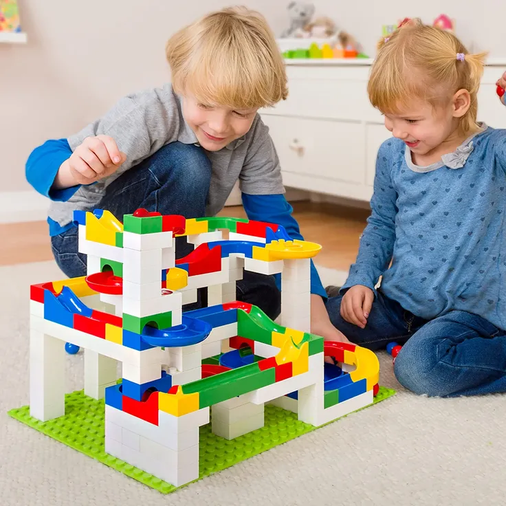 bausatz Kugelbahn Junior 54 x 14 cm 213-teilig – Bild 3