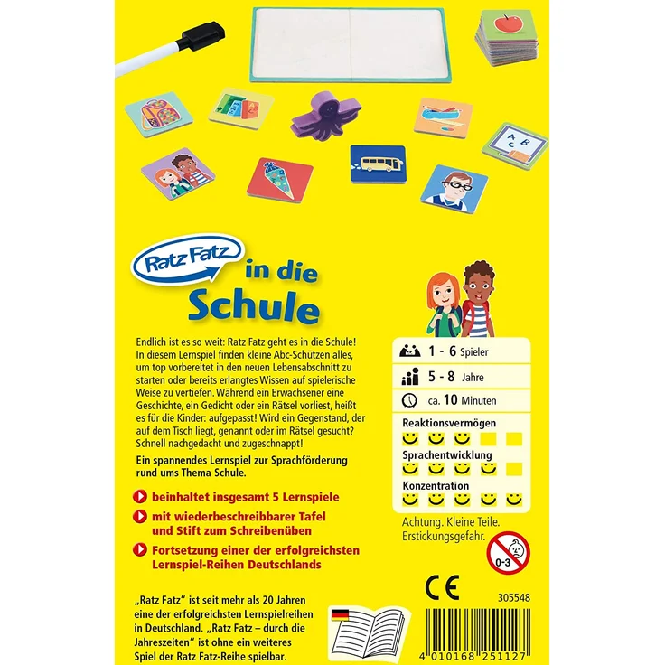 HABA 305548 - Ratz Fatz in die Schule - Lernspiel, Mitbringspiel – Bild 2