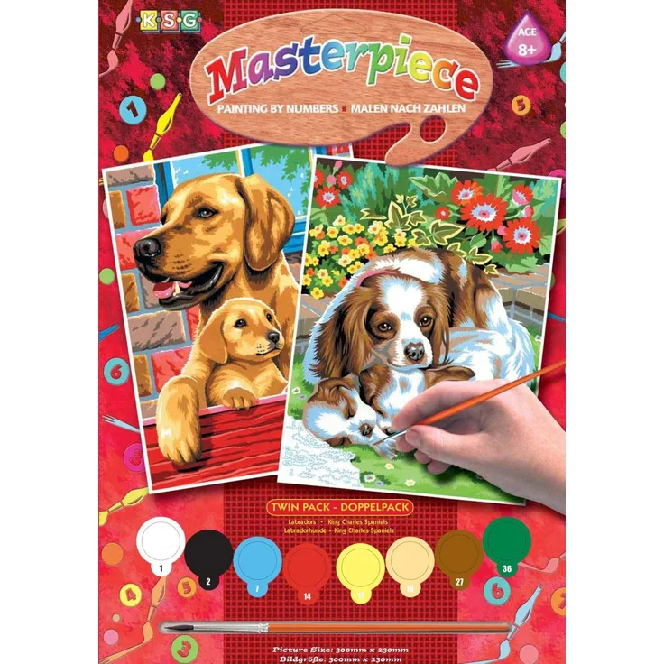 Mammut Junior Painting by Numbers - Twin Packs - Hunde(8230214)