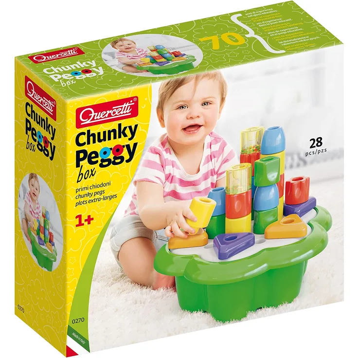 Quercetti 0270 Steckbox Daisy Beluga Spielwaren 0270-Steckbox, Multicolor