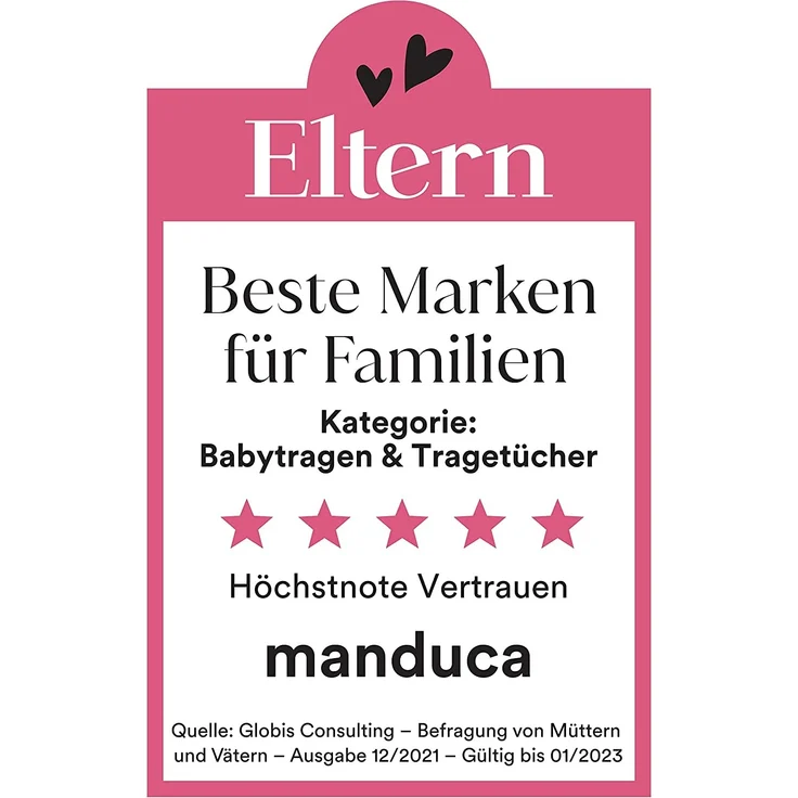 manduca Sling > Powder < Elastisches Babytragetuch mit GOTS Zertifikat 100% Bio-Baumwolle 3 Binde-Anleitungen (Bauchtrage, Wickelkreuztrage, Hüfttrage) für Neugeborene & Babys ab Geburt – Bild 6