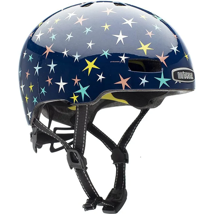 Nutcase Kinder Fahrradhelm Little Nutty Gloss, Stars are Born, 52-56 cm