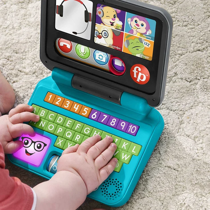 Mattel Fisher-Price Lernspaß Homeoffice Laptop (D, E) – Bild 4