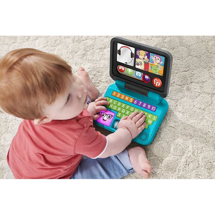 Mattel Fisher-Price Lernspaß Homeoffice Laptop (D, E) – Bild 5