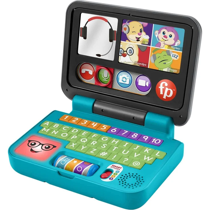Mattel Fisher-Price Lernspaß Homeoffice Laptop (D, E) – Bild 1