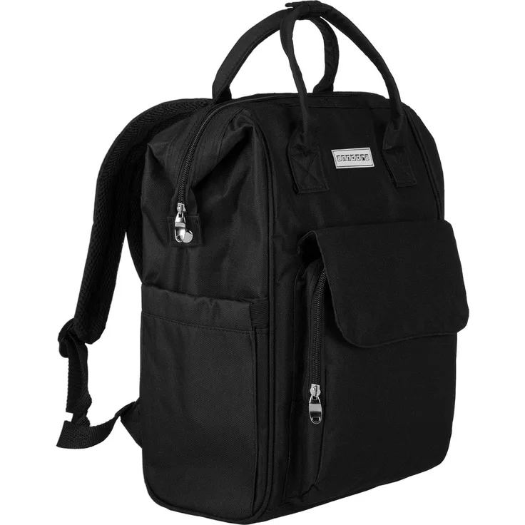 Anndora Shopping-Welten Schulrucksack - Motiv: Schwarz, 32 cm, 0,8 kg - Farbe: schwarz