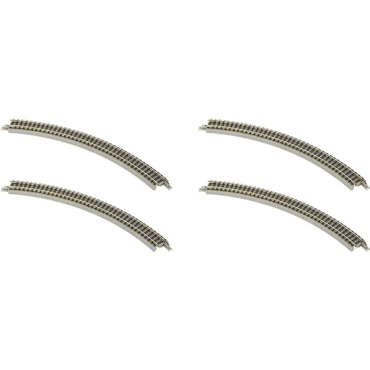 7297002 Z Rokuhan spor (med ballast) Bøjet spor 45 ° 195 mm 4 stk