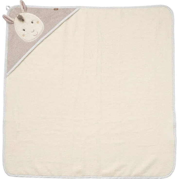 Fehn 058208 Kapuzenbadetuch Lama – Kuscheliges Handtuch mit Kapuze und Lama – Für Babys und Kleinkinder ab 0+ Monaten – Maße: 80 x 80 cm – Bild 6