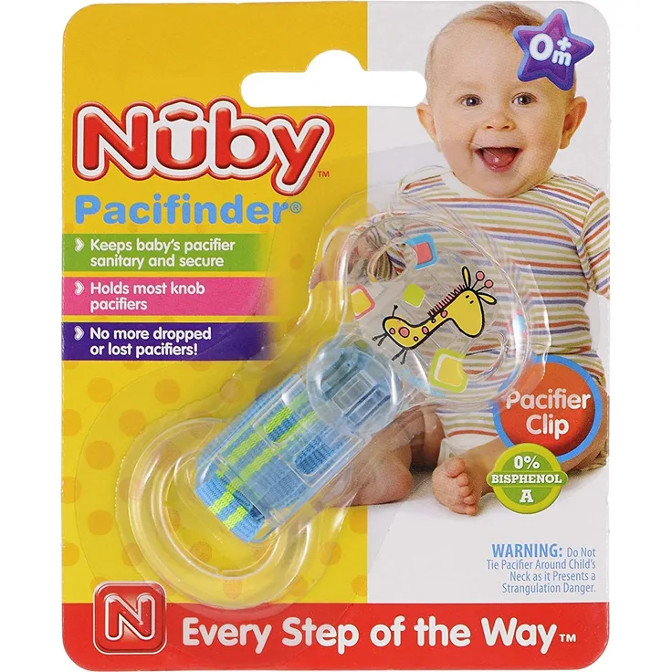 Nuby ID5999 - Saugerband Spezial mit Silikonring für alle Einschlafsauger ohne Ring
