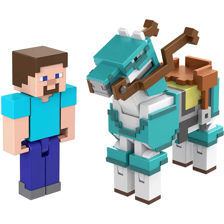 Minecraft Armored Horse and Steve – Bild 1