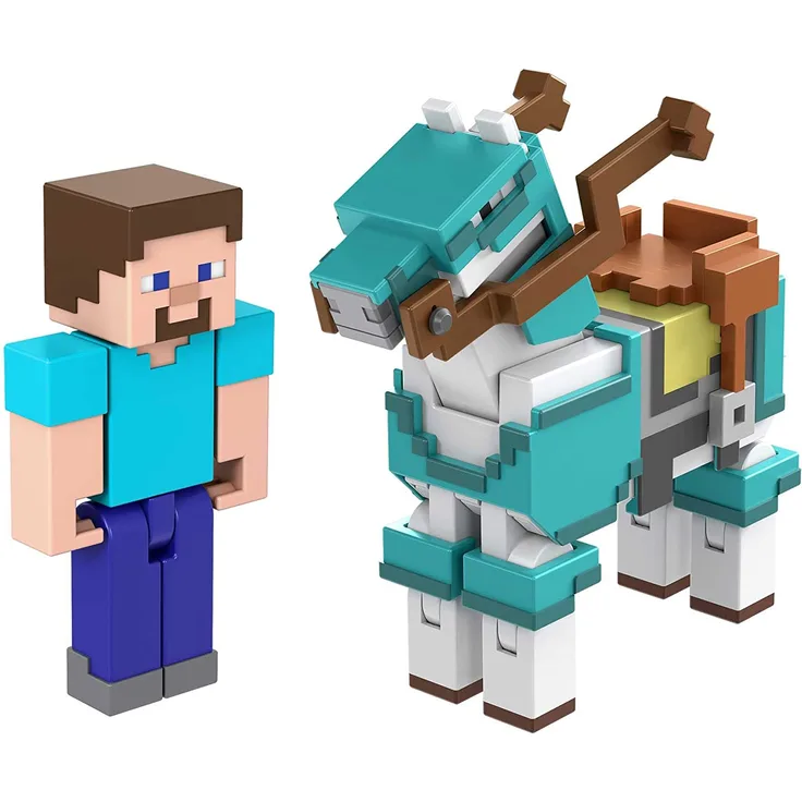 Minecraft Armored Horse and Steve