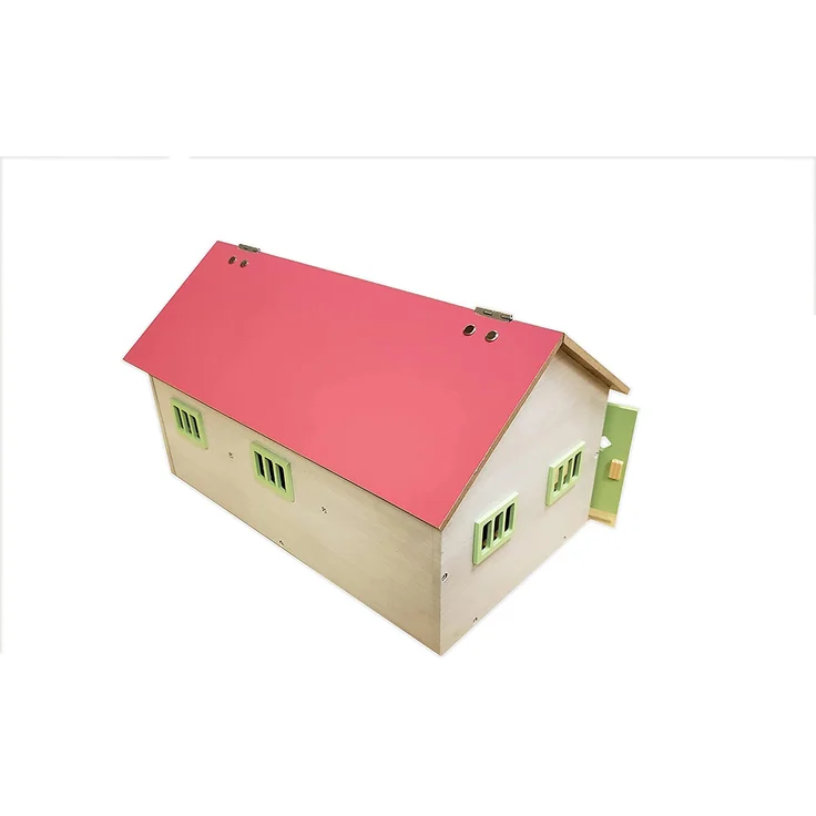 Kids Globe Spielzeug-Pferdestall mit 2 Boxen Aufbewahrung 1:32 Rosa - Preisvergleich – Bild 2