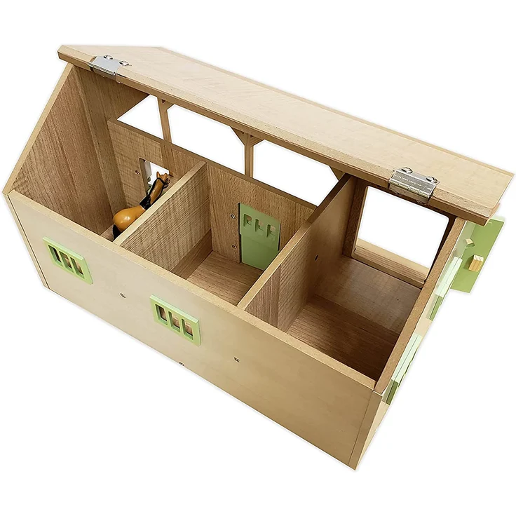 Kids Globe Spielzeug-Pferdestall mit 2 Boxen Aufbewahrung 1:32 Rosa - Preisvergleich – Bild 3