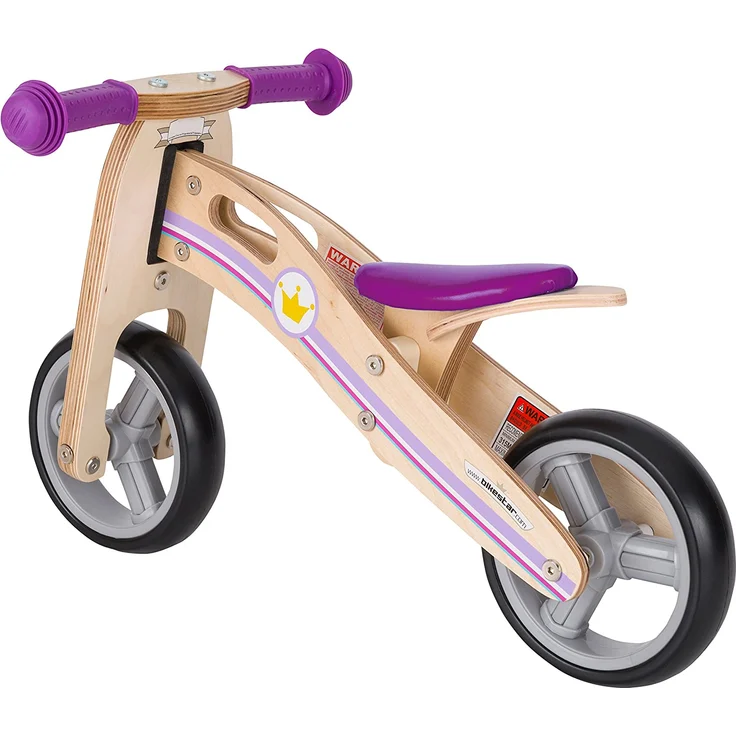 BIKESTAR Mini Kinder Laufrad Holz Lauflernrad mit DREI Rädern für Jungen und Mädchen ab 1 – 1,5 Jahre | 2 in 1 Kinderlaufrad | Kleine Prinzessin | Risikofrei Testen – Bild 5