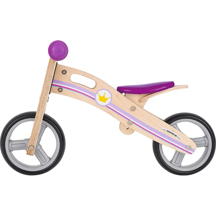 BIKESTAR Mini Kinder Laufrad Holz Lauflernrad mit DREI Rädern für Jungen und Mädchen ab 1 – 1,5 Jahre | 2 in 1 Kinderlaufrad | Kleine Prinzessin | Risikofrei Testen – Bild 3
